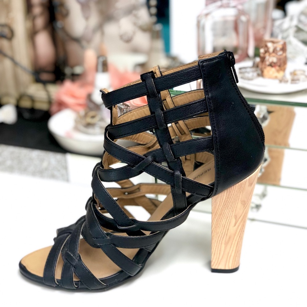 Black Strappy Heels